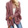Women's Knitted Shawl Sweater Bat Sleeve Large Size Knitted Cardigan Sweater Coat