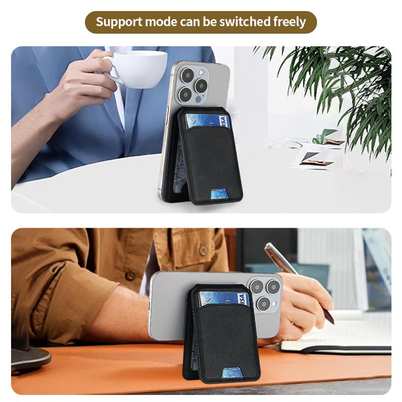 Custodia Porta Portafoglio in Pelle Magnetica per Magsafe per iPhone 17 16 15 14 13 Pro Max Porta Carte Borsa per Telefono Cover Accessori