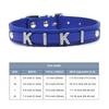 (Lettera Gratuita con Strass Bling)Collare Personalizzato in Pelle per Gatto Cane Collari per Cuccioli per Cani Piccoli Medi Target Nome ID Personalizzato
