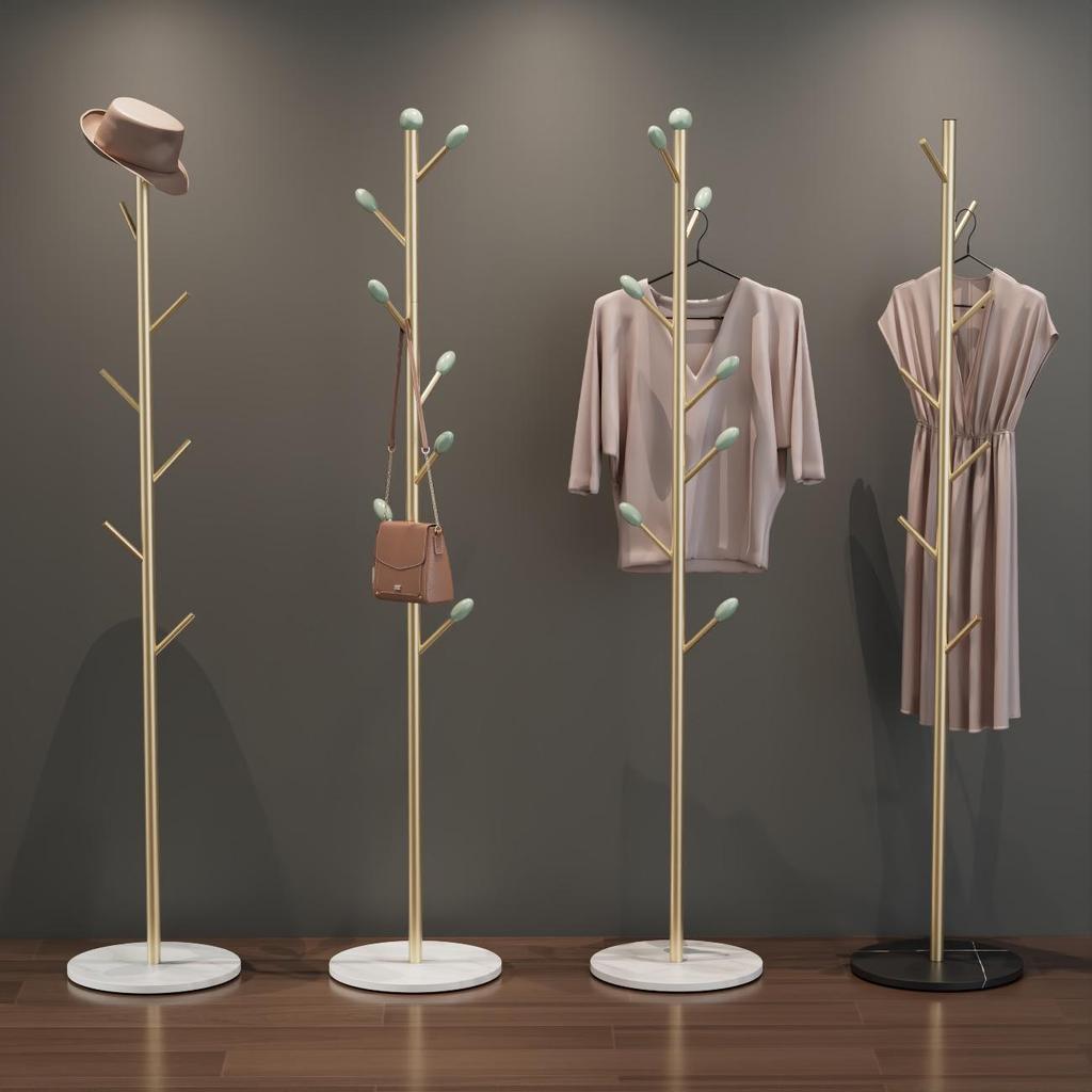Luxury Metal Coat and Hat Stand with Rock Board for Bedroom or Entryway