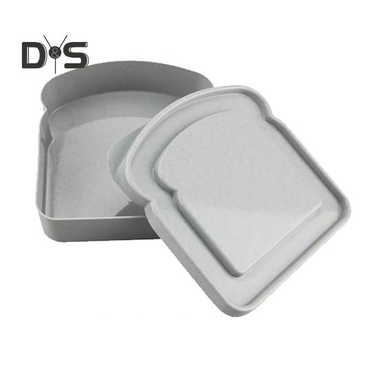 

Пластиковая коробка для тостов, удобная для переноски, полезная сумка для переноски сэндвича с тостами для офисного работника светло-серый