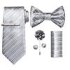 Design Tie Mens Dibangu Floral Formal Tie Wedding Silk Tie Hanky Cufflink Men Tie Clip Set For Gift Men