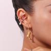 MamacitaSlay 18K Gold Plated Stainless Steel C-shaped Clip Earrings Party Creative Waterproof Jewelry Women's Simple Accessories