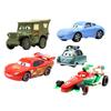 New Lightning McQueen Alloy Car Keyring from Cars Movie, Collectible Gift Ornament with Lanyard & Dopamine Color Chain Pendant