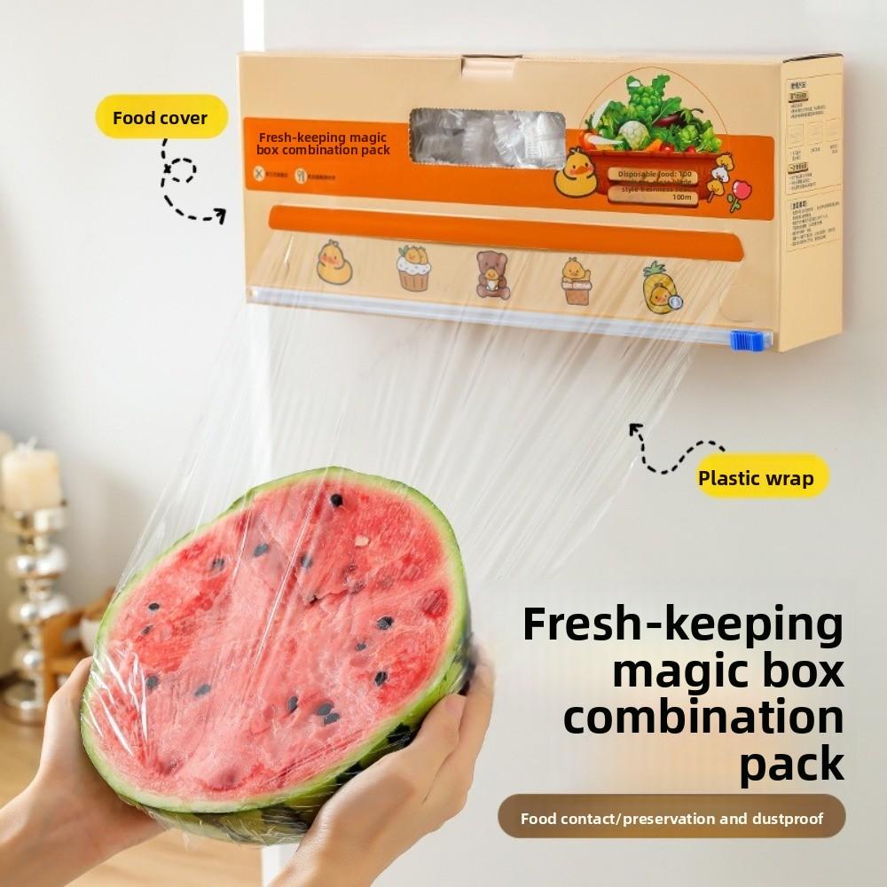 Lebensmittelechte Frischhaltefolien-Abdeckungsset Einweg-Frischhaltefolie Neue Lebensmittelabdeckung Lebensmittelaufbewahrung
