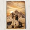 Vintage Ägyptisches Blechschild Wandkunst Heimdekor Metallposter Hängendes Schild