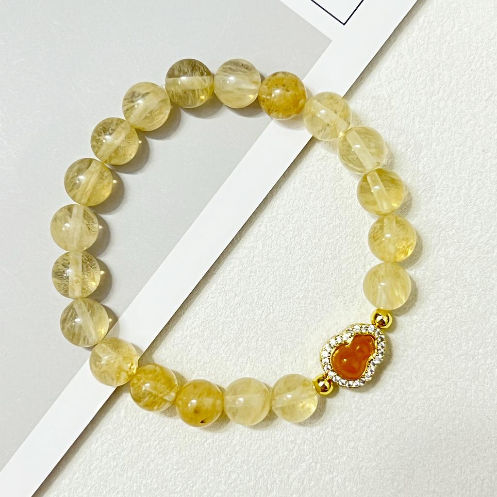 Chalcedony Beaded Bracelets for Women 8mm Round Beads Natural Stone Bracelet Handmade Stretch Bangle DIY Jewelry Gifts