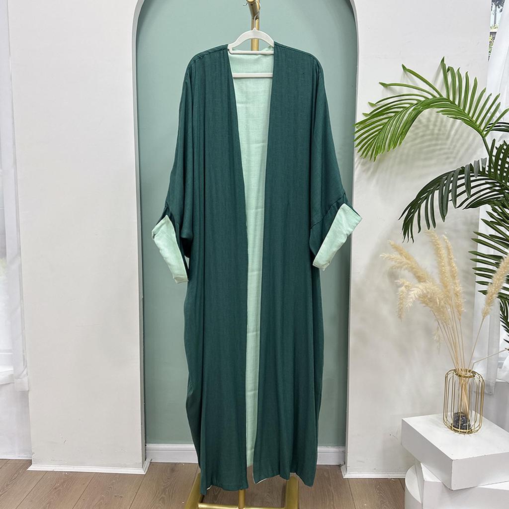 Loriya Reversible Elegant Cardigan Robe Abaya LR736