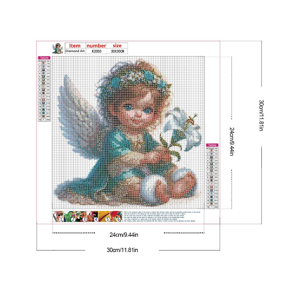 5D DIY celokruhová vrtačka s diamantem pro dívku na malování domácích dekorací 30x30cm