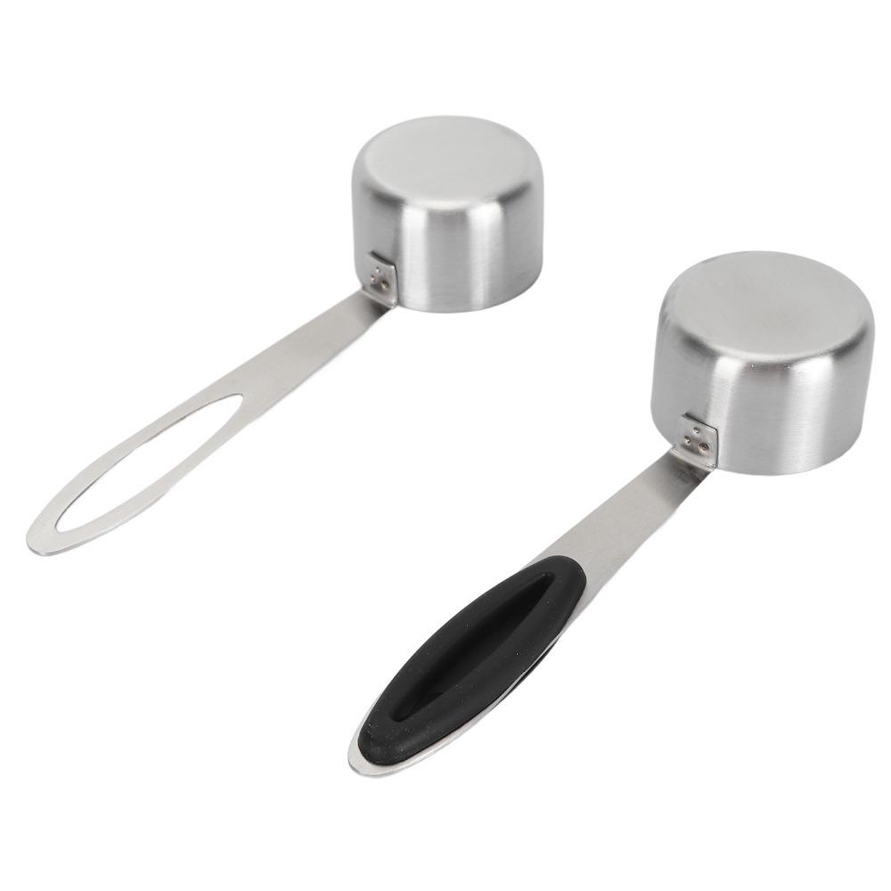 2pcs set Stainless Steel Stainless Steel Measuring Spoon Coffee Bean Measuring Spoon Coffee