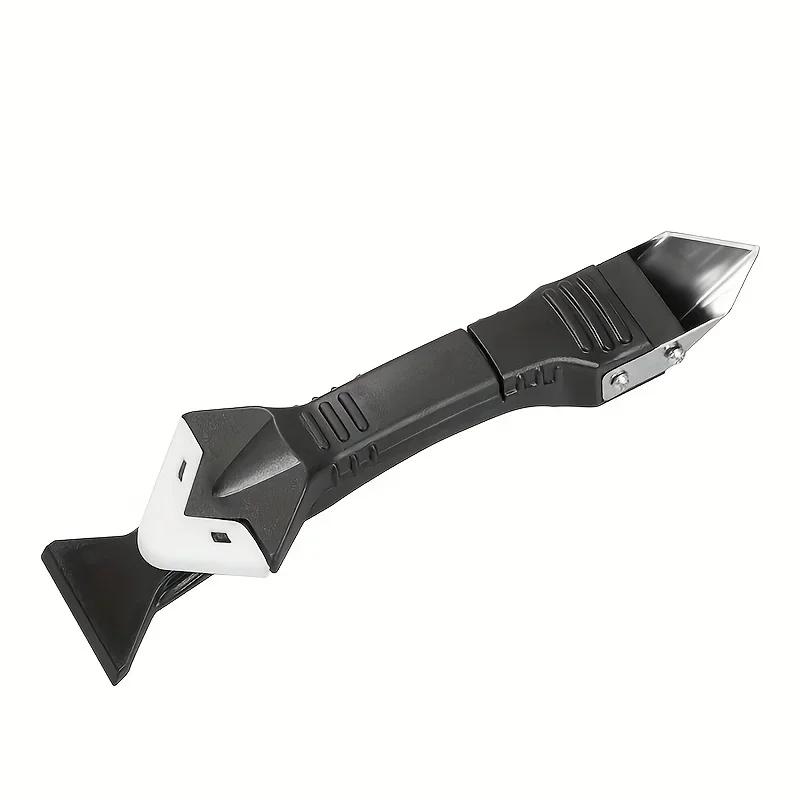 1pc-3-in-1 Silicone Caulking Tool Kit Stainless Steelhead Caulk Remover and Sealant Finishing Tools Grout Scraper