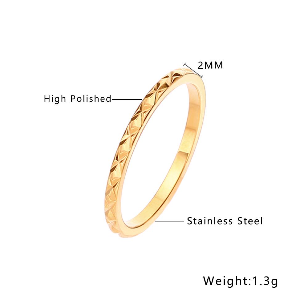 Women's Titanium Steel Diamond Ring: Colorfast, Lightweight Luxury, Trendy Thin Band