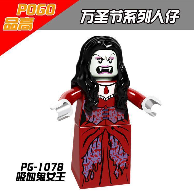 Pg 81.71 Million Halloween Pumpkin Man Vampire Zombie Witch Small Particles Building Block Doll Toy
