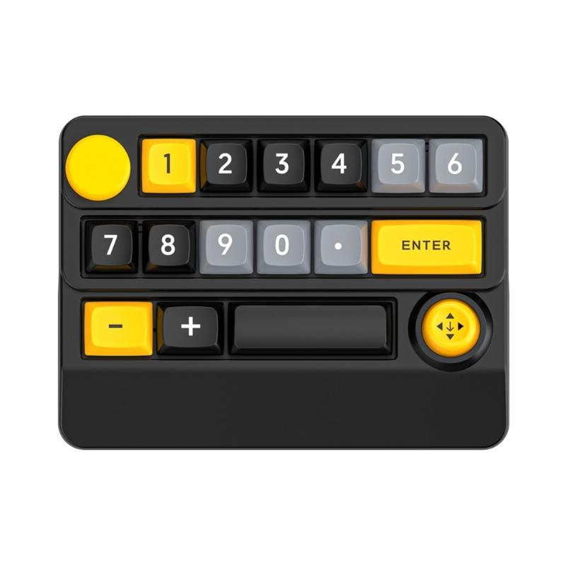 Wireless Gaming Keyboard Macro Defined Joystick 15keys Gaming Keyboard with Color Lights Multiple Function