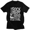 Custom Forever Rock T Shirts Men 100% Cotton Tees Heavy Metal Guitar Music Lover Tshirt Short-Sleeve Casual T-shirt Clothing