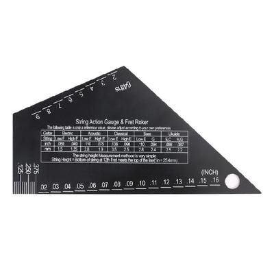 Guitar Fret Rocker String Height Gauge Measuring Tool for Acoustic Guitar Bass