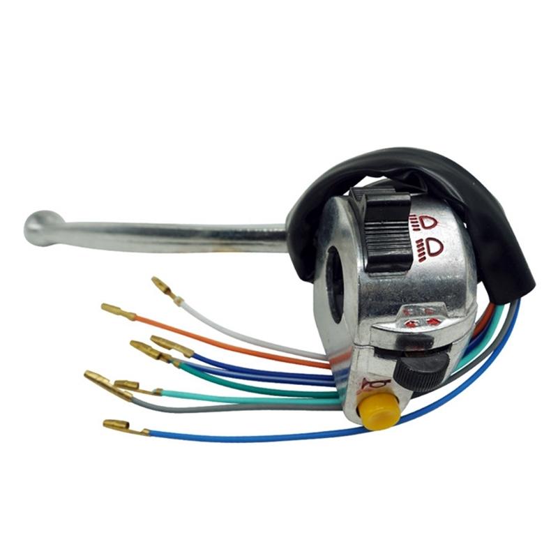 Authentic 7/8 Inch 22Mm Motorcycle Handlebar Switch Assembly Horn High/Low Turn Signal Switch Control For Jialing JH70 JH90