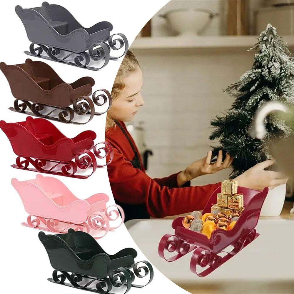 

Desktop Decoration Christmas Sled Christmas Decor Props Christmas Ski Car серый