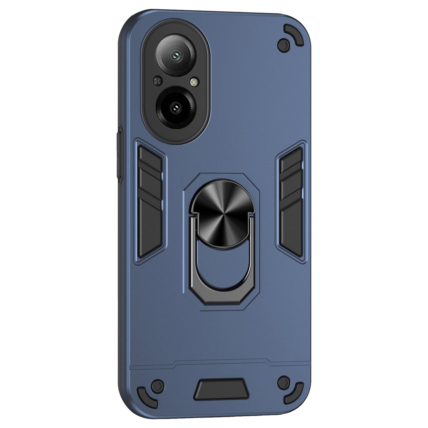 

Для Realme C67 4G Чехол Kickstand PC+TPU Противоударный чехол для телефона Blue