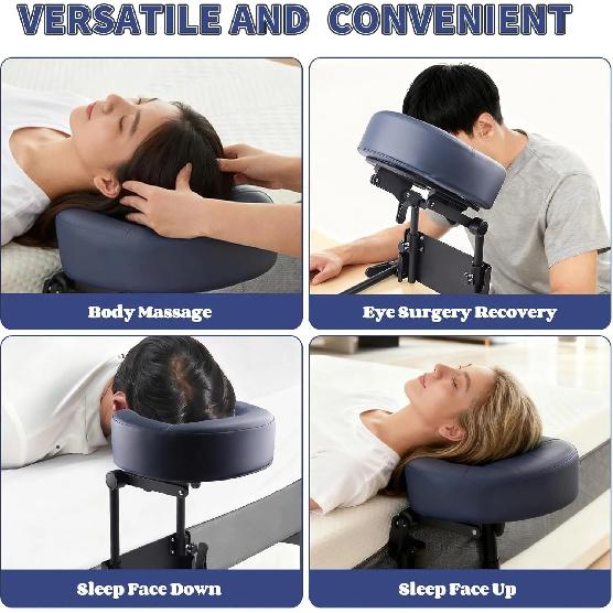 Massage Kopfstütz-Set Kopfstütze und Gesichtsstütze Verstellbare Kopfstütze Gesichtskissen Stütze für Massageliege Salon SPA