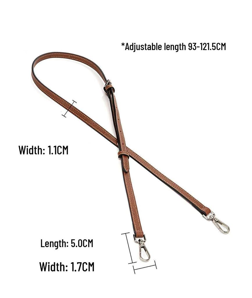 Axelrem med läderspänne för Dumplingväska - Hålfri, 0,9 cm*1,2 cm