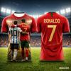 Tenue d'Été Spéciale Ronaldo Imprimé Maillot de Football T-shirt Coupe Ample et Confortable Convient pour un Usage Quotidien