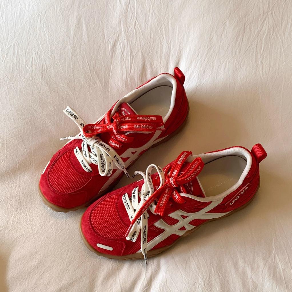 5CM Heightening German Training Shoes Women's 2025 Autumn New Lightweight and Versatile Casual Breathable Color Matching Pair of Shoelaces Sports Sh
