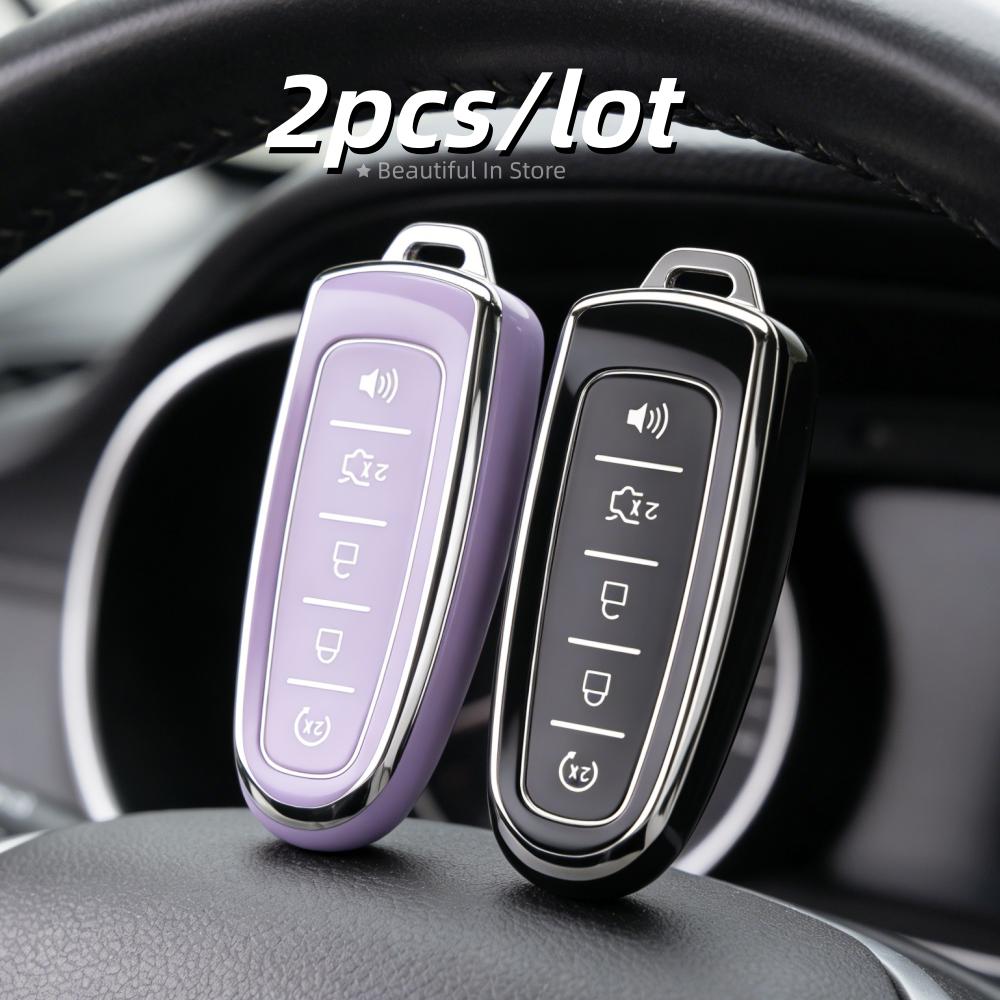2pcs/lot Key FOB Cover Case Shell for Ford Escape Focus C Max Kuga Edge Explorer Taurus Car Key Case Covers