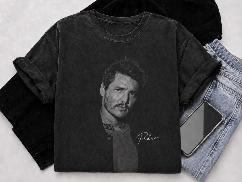 Pedro Pascal Shirt, Vintage Bootleg Actor Tee, Retro 90s Movie Star Collage Comfort Colors Tee, Movie T-Shirt