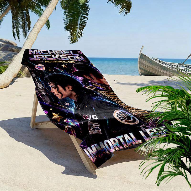 Michael Jackson Thriller Dance Poster Beach Towel Beach Towel For Vacation Photos Portable For Travel Seaside Quickdrying Swim Towel