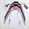 2024 Women's Korean Style Solid Color Plus Velvet Long Sleeve T-Shirt, Autumn/Winter
