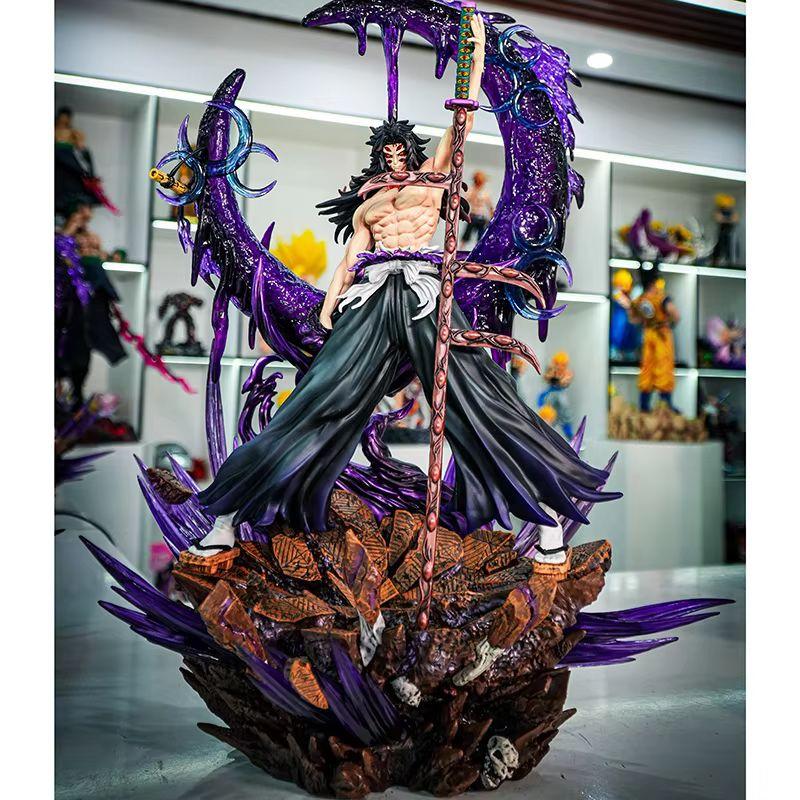 In Stock 45cm Demon Slayer Anime Figure Kokushibo Figures Pvc Statue Room Decoration Collection Model Gifts Toys