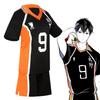 Departamento de voleibol universitario conjunto de tops de manga corta y pantalones cortos de voleibol ropa de cosplay de animación de dibujos animados