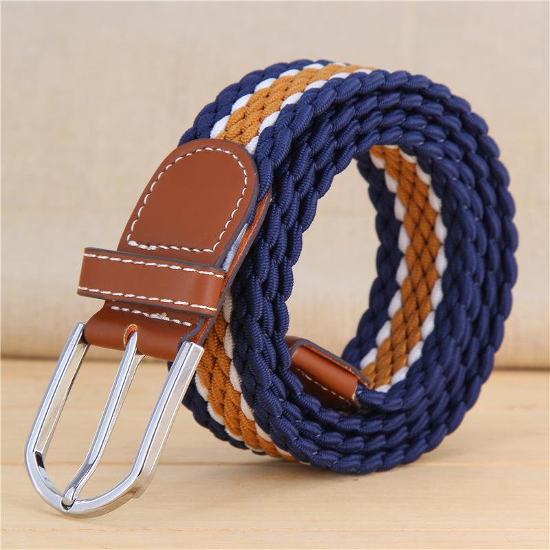 

Upgraded Elastic Woven Canvas Belt Alloy Buckle Normal Width for Summer Season Fashionable Elastic Waistband Belt 105cm