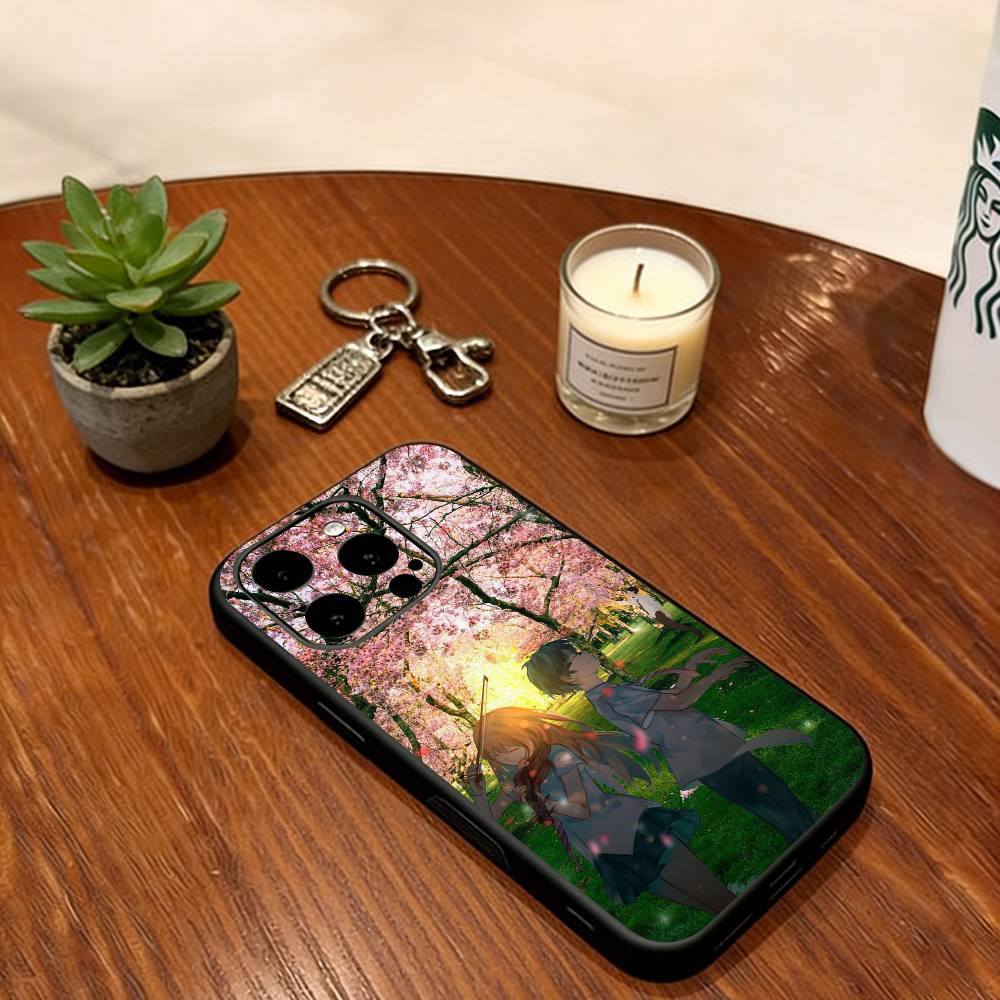 Your Lie in April Phone Case For iPhone 17,16,15,14,13,12,11 Plus,Pro Max,XS,Soft Silicone Black Cover