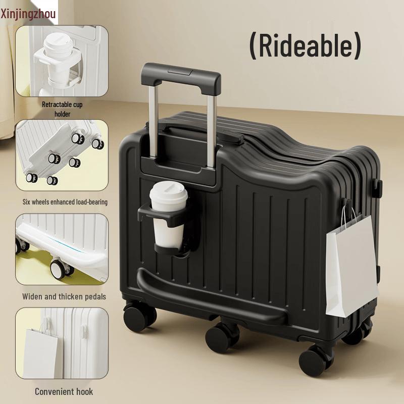 

Kids Ride-On Travel Suitcase with Lock 20 inch (Thickened 6-Wheel Stable)