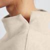 Ladies' Fashionable Loose High Neck Long Sleeved Solid Color Hoodie Top Pullover