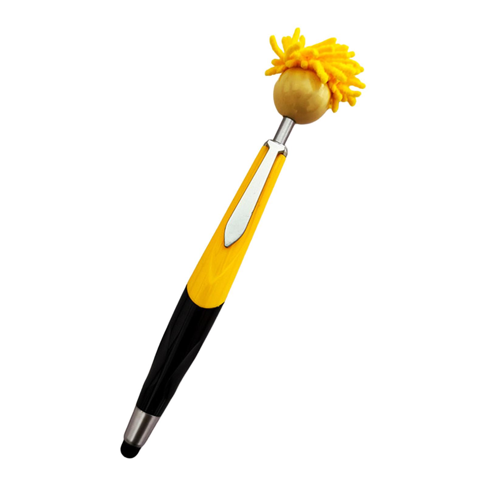 

3 мл Новинка Ручка-кулькова з головкою-шваброю, Плюшева та мила мультяшна висувна кулькова ручка, Портативна ручка, Підходить для , Домашнього декору та подарунків. One Size жовтий