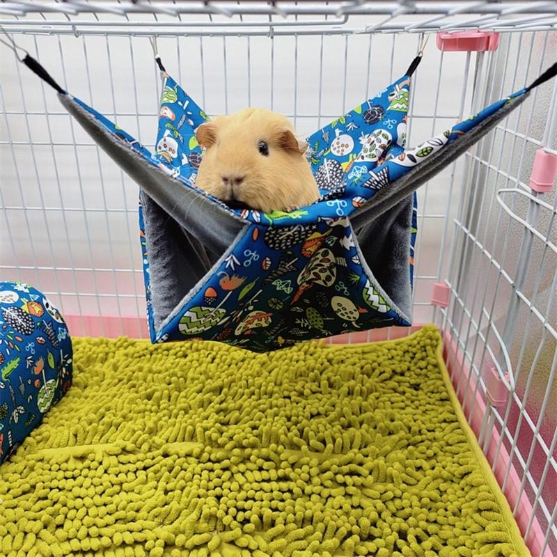 Meerschweinchen Sommer Hängematte Warmes Bett Versteckhaus Käfig Nest für Gleitbeutler Frettchen Eichhörnchen Einfach zu bedienen