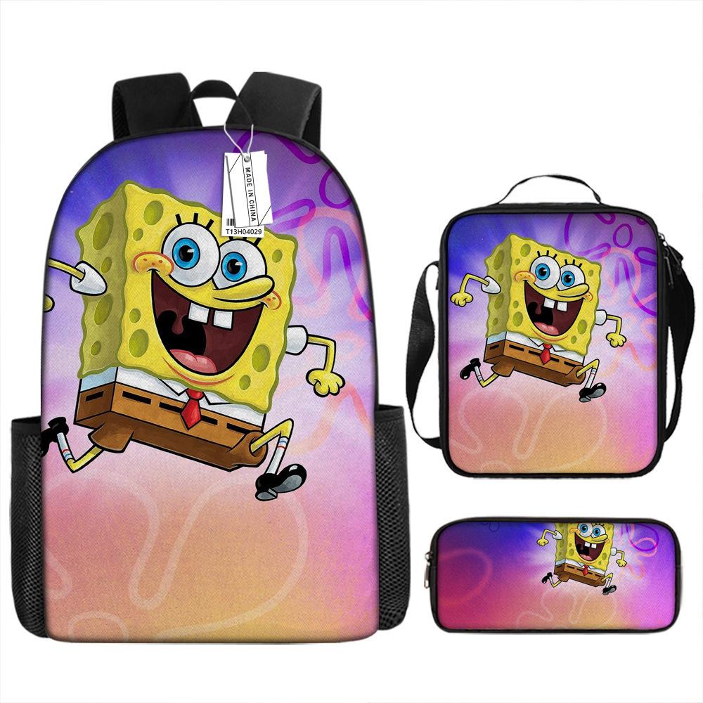 Spongebob Squarepants Children'S School Bag Male And Female Students Backpack Kindergarten Cute Cartoon Backpack Pencil Bag