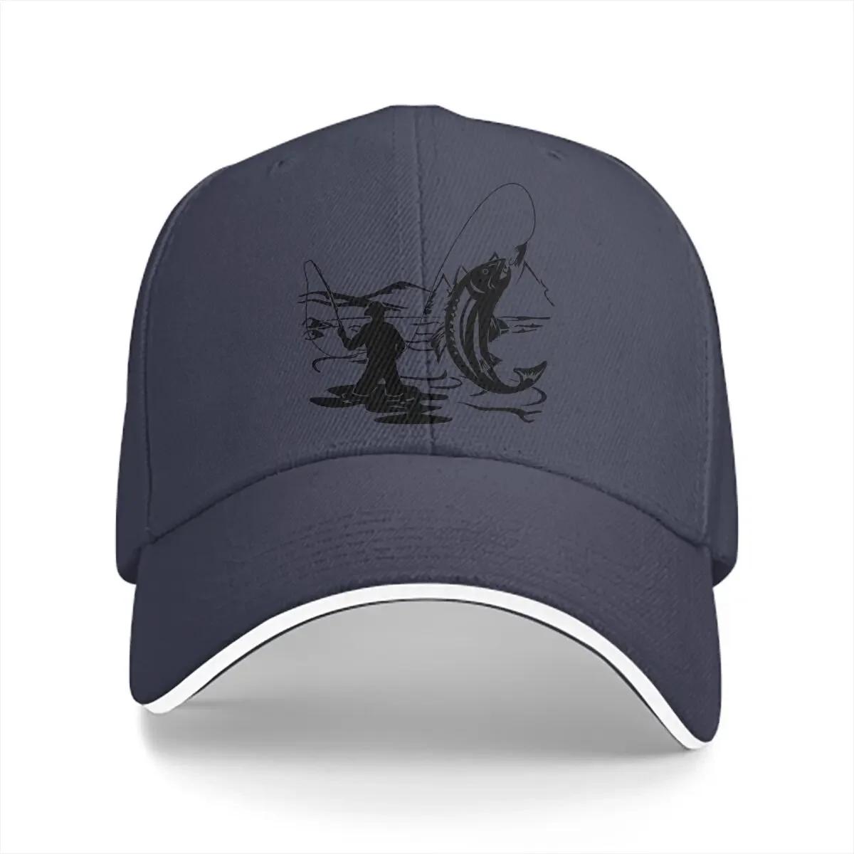 

Fisher And Angler Baseball Caps Peaked Cap Fly Fishing Sun Shade Hats for Men Women One Size