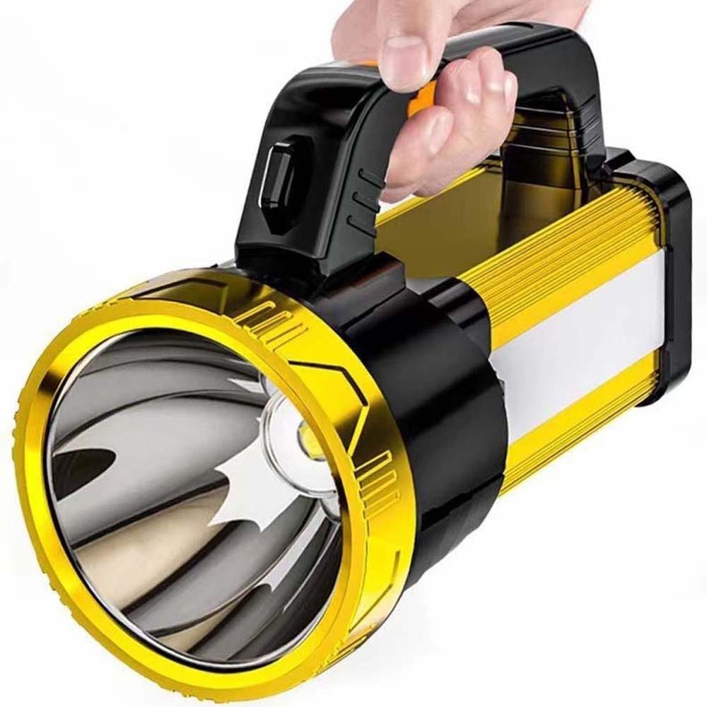 Dimmable Camping Searchlight with Side Lights Powerful Handheld Lantern Handheld Spotlight  Hiking