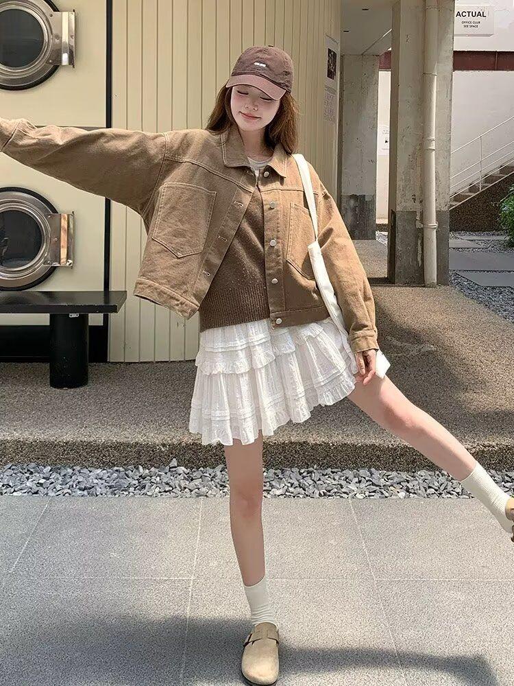 2025 New Korean Style Women's Short Denim Jacket: Casual, Loose, Retro & Versatile for Spring & Autumn