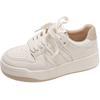 Platform White Shoes Women's Spring 2025 New Foreign Style Versatile College Style Lace-up Casual Fashion Sports Board Shoes