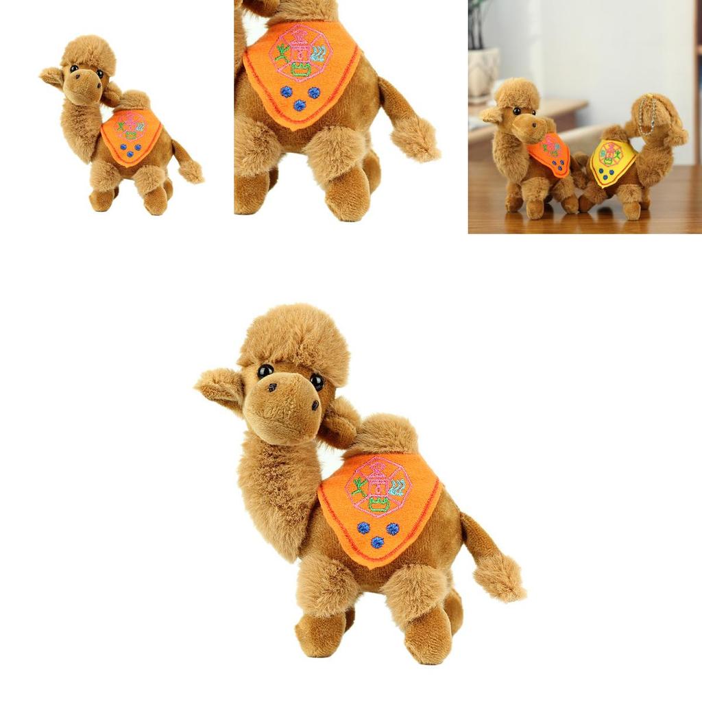 Adorable Desert Camel Plush Toy Soft Stuffed Animal Souvenir For Kids 15cm Pp Cotton