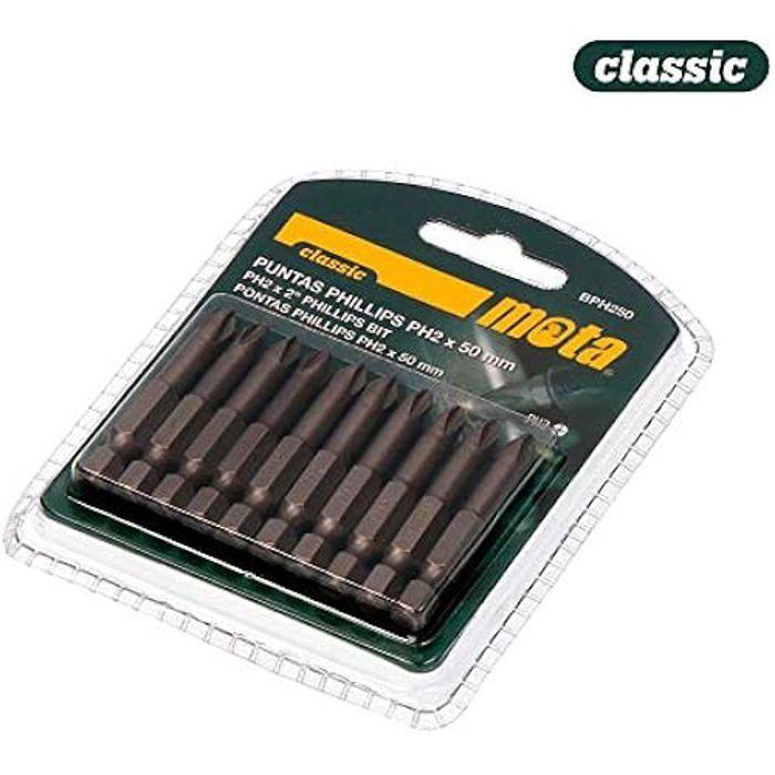 Ensemble de pointes Mota bph250 PH2 50 mm Phillips - EDM - Outil de fixation - Lot de 1 - Acier - Pack - PH