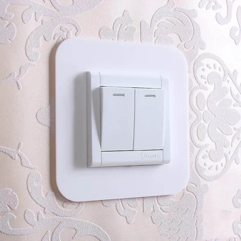 

Акриловая защитная накладка для выключателя, наклейка для выключателя, защита от грязи, пыленепроницаемая, наклейка на стену для розетки/выключателя, декор для дома, гостиной