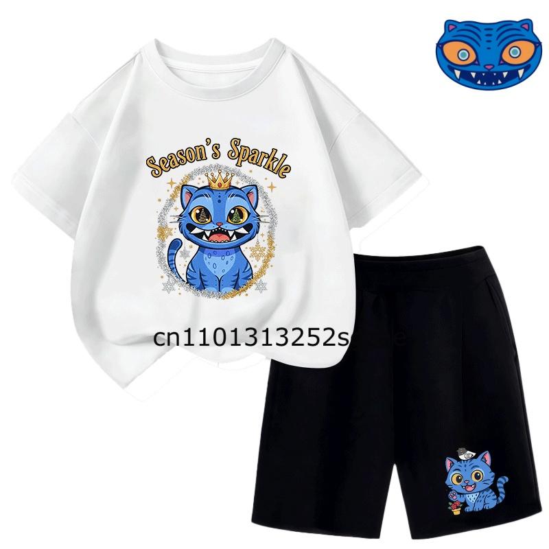 Kpop Demon Hunter 2026 Summer T-shirt Set: Cute Cartoon Style Outfits for Stylish Boys & Girls, Great as a Special Birthday Gift