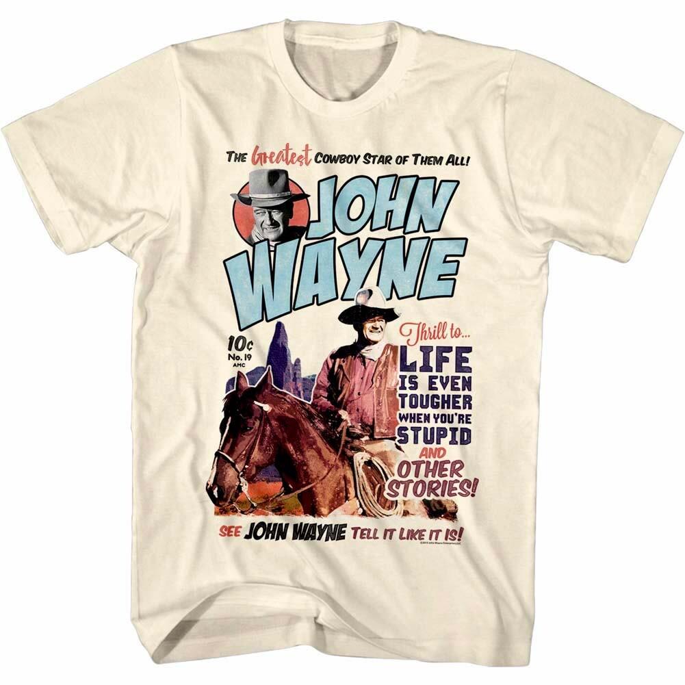 John Wayne Greatest Cowboy Star Men T Shirt Comic American Legend Western Hero XXL