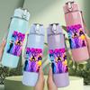 1 stk. Blød Pastel Kpop Pige Band Buste 750ml Farvet Plastik Vandflaske Lækagesikker Flip-suger Låg Til Sport Kontor Hjemmebrug
